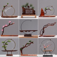 Entrance Decoration Zen Creative Home Living Root Carving New Chinese Wooden TV Cabinet E18 Base Dec