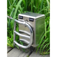 Stainless Steel Motorcycle Bumper Front Storage Box Cup Holder Electric Vehicle Toolbox Storage Box 