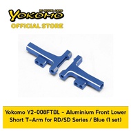 Yokomo Y2-008FTBL - Aluminium Front Lower Short T-Arm for RD/SD Series / Blue (1 set)