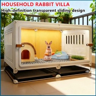 Pet Rabbit Cage Household Rabbit Villa Special bunny Cage with Drawer Toilet Guinea Pig Gnome Indoor