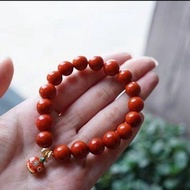 10mm天然原礦南紅 吞金獸設計單圈手串手串s