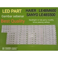HAIRE LE48M600, SANYO LE48S500,NEW SET LED BACKLIGHT