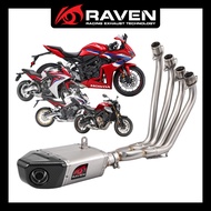 RAVEN HONDA CBR650R CB650R CB650F CRR650F 2014-2024 Stainless Steel Full System Exhaust Under Engine