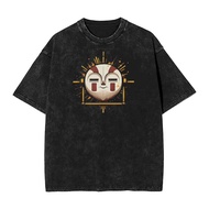 Expedition 33 Esquie Mask Splatter Art Men's Fashion Wash Printed Cotton T-shirt