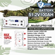 LVFU LFR-51100 Battery LiFePO4 แบตเตอรี่โซล่าเซลล์ ชนิดลิเธียมฟอสเฟต 51.2V 100Ah