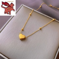 Original 18K Saudi Gold Pawnable Love Titanium Steel Necklace Clavicle Chain