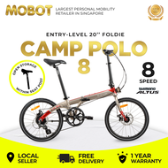 MOBOT SG OFFICIAL | CAMP POLO 8 20" Bi-fold Bicycle Foldable Bike | SHIMANO 8-Speed | Lightweight