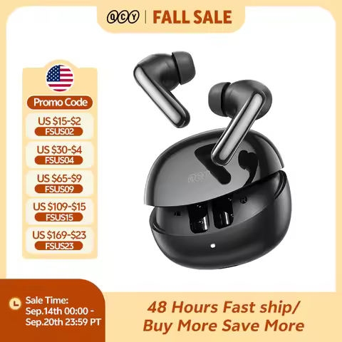 QCY MeloBuds N60 HT19 Wireless Bluetooth 6.0 Earphones 56dB Hybrid ANC LDAC Hi-Res Audio with Coaxia