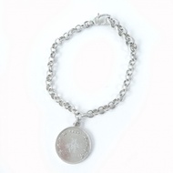 Excellent condition GUCCI BEE Coin Interlocking G bracelet, 433499, silver, AG925, size 18, made in 