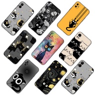 Animal Pattern Black Cat W7 for Huawei Y9A Y6 Y5 Y6s Prime Pro Y7 Y9 Compatibility TPU phone case so