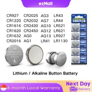 ezMall Lithium Alkaline Button Battery Coin Cells Batteries CR2016 CR2025 CR2032 CR2430 CR2450 CR927