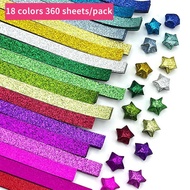 360 Sheets/pack Glitter Frosted Glitter Star Paper Handmade Star Origami Handmade Paper Glitter L5c5