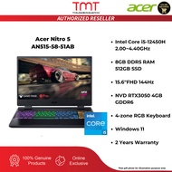 Acer Nitro 5 AN515-58-51AB Gaming Laptop | i5-12450H | 8GB RAM 512GB SSD | 15.6''FHD (144Hz) | RTX30