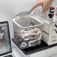 Desktop Storage Box Mini Pop Lid Type Small Transparent Tube Acrylic Hair Accessories Press Trash Ca
