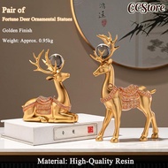(2pcs) Lucky Deer Creative Living Room Decoration Balcony Home Tv Cabinet Gift Meaning Table