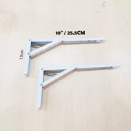 10" 25cm Siku Dinding Penyangga Rak Meja Lipat Shelf Bracket Foldable