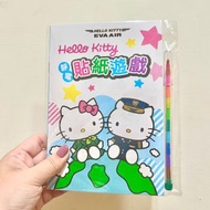 長榮 Hello kitty 靜電貼紙本 飛機模型 彩虹筆