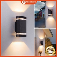 Modern Outdoor Decor Wall Light【Peakzone Lighting】GU10 Bulbs Waterproof Square Wall Lamp LED Home Ex