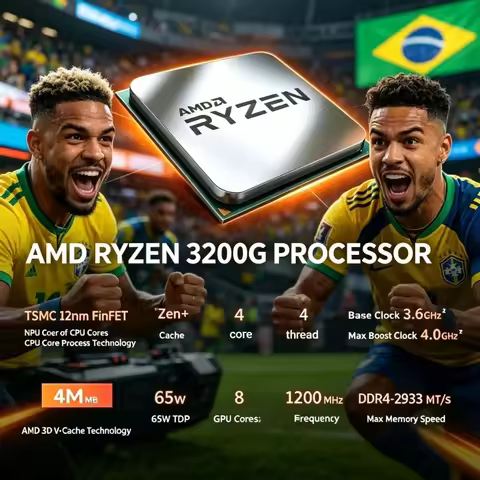 Snappy Bestselling AMD Gaming CPU Ryzen 3 3200G R3 3200G,Quad-Core 4-Thread 3.6GHz 65W AM4,Built-in 