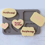 Chocolate Mold Valentine's Day Silicone Mold Birthday Cake Message Gray Homemade Chocolate Tool