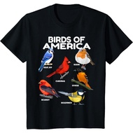 Birds of America Blue Jays Cardinal Oriole Robin Kids T-Shirt