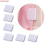 [ANSOUL] Shower Curtain Windproof Anti Splash Self Sticking Fixing Clips White 6 Pack ABS