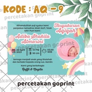 label stiker tasyakuran aqiqah 7 bulanan selapanan stiker kotak nasi - aq 9 10x14 cm