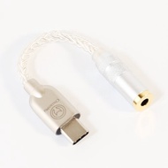 【川木】Type-C轉3.5mm插頭 轉接線【W297】純銀解碼耳放