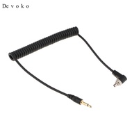 [Cuticate1] 3.5mm to Male  Sync Cable with Screw    Spring Cord 1.1.28ft (34-100cm)