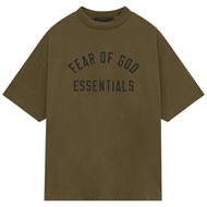 Fear of God Essentials Jersey Crewneck Tee 'Olive' (FW24)