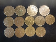 香港英女皇一兩毫子硬幣1983年，1982年，1985，5元一個任揀