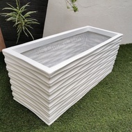 RUDI PB3 ALL Waves Planter Box Fiberglass Flower Pot Pasu Bunga Garden Taman Plant Pokok Outdoor Ind