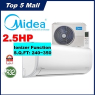 Midea Aircond Air Conditioner Non Inverter (1.0hp / 1.5hp / 2.0hp / 2.5hp)  Ionizer Golden FIn Air Conditioner