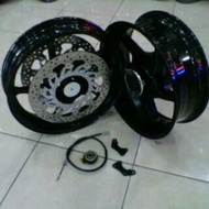 Velg delkevic ninja 250 fi z250fi double disc Velg tapak lebar 55 inc
