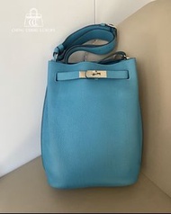 🌈Hermes💙So kelly 22💙松石藍銀扣🌈98.5新🌟togo皮🌟sokelly22🌟sokelly🌟愛馬仕🌟 