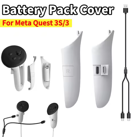 VR Controller Battery Pack For Meta Quest 3S/3 VR Headset Controller Rechargeable Controller Grips V