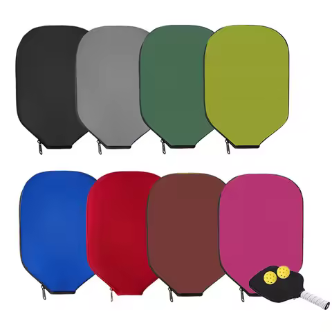 Neoprene Pickleball Paddle Cover with Zipper Portable Pickleball Racket Protective Sleeve Colorful D