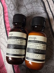 Aesop body cleanser and body balm