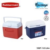 Rubbermaid Ice Cooler Box Chest Bucket 9.5Litre / 10QT  (Red/Blue , Hold Up to 12 Cans)