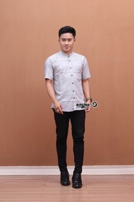 Baju Koko Lengan Pendek termurah kemeja muslim Pria Trendy EMJEE