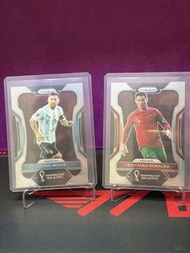2022 Panini Prizm World Cup Qatar Ronaldo & Messi Base 2 Cards