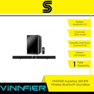 VINNFIER HYPERBAR 300 BTR WIRELESS BT SOUNDBAR & BASS SUBWOOFER WITH 3D STEREO SOUND SPEAKER / 3.5MM