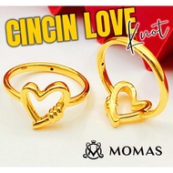 Cincin Love Knot  Emas 916 Tulen Cincin Emas 916 Original Cincin Fesyen Emas 916 Tulen Cincin Fesyen