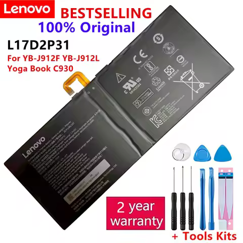 2026 Years 100% Original New L17D2P31 YB-J912F YB-J912L Yoga Book C930 laptop battery + free tools F