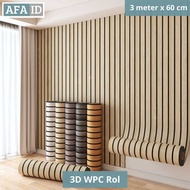 3D WPC Roll 3 m x 60 cm Soundproofing Acoustic Panel Wallpaper Black Foam Black Wallpanel Wallsticke
