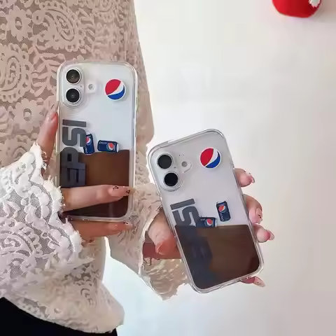 Pepsi Cola slider sand flow case for iPhone 16 Pro Max