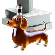 Empty Whiskey Bottles Funny Whiskey Glass Bottle Dachshund-Shaped Animal Statue Ornament Decanter Di