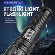Multifunctional Emergency  Flashlight ZM- 888 Super Bright LED Flashlight XHP70 tactical  light Zoom