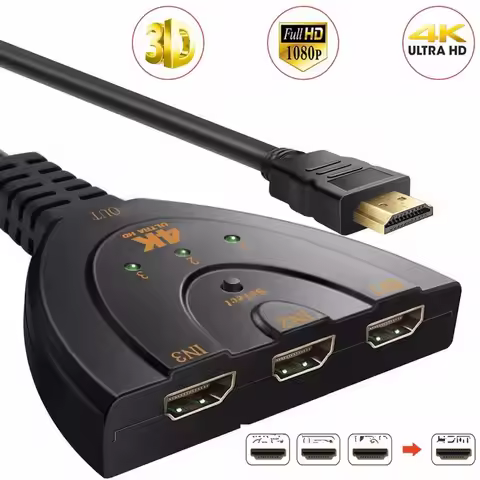 4K*2K 3D Mini 3 Port HDMI-compatible Switch 1.4b 4K Switcher Splitter 1080P 3 in 1 out Port Hub for