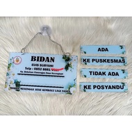 Acrylic Board - Midwife Name Plate - Door Board - Doctor Name Plate - Nurse Name Plate